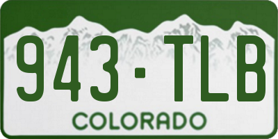 CO license plate 943TLB