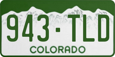 CO license plate 943TLD