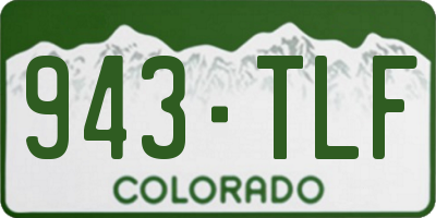 CO license plate 943TLF