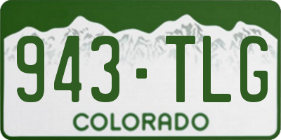 CO license plate 943TLG