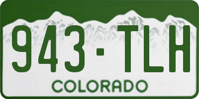 CO license plate 943TLH