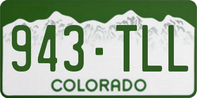 CO license plate 943TLL