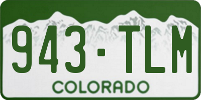CO license plate 943TLM