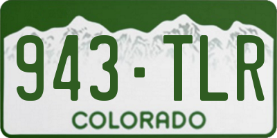 CO license plate 943TLR