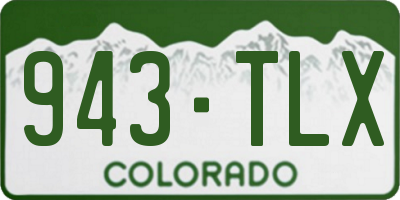 CO license plate 943TLX