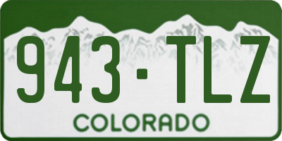 CO license plate 943TLZ