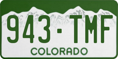 CO license plate 943TMF
