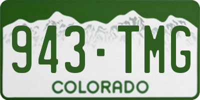 CO license plate 943TMG