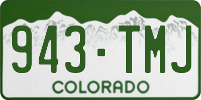 CO license plate 943TMJ