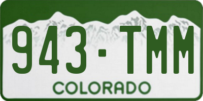 CO license plate 943TMM