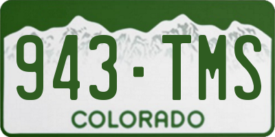 CO license plate 943TMS