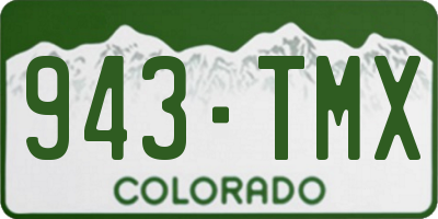CO license plate 943TMX