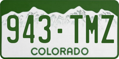 CO license plate 943TMZ