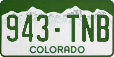 CO license plate 943TNB