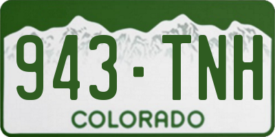 CO license plate 943TNH