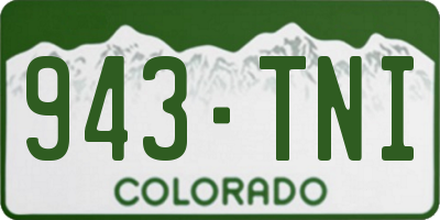 CO license plate 943TNI