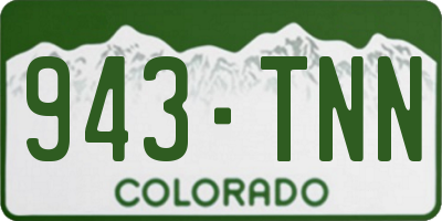 CO license plate 943TNN