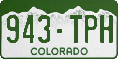 CO license plate 943TPH
