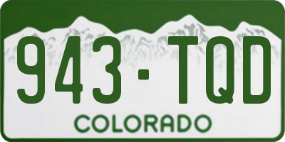 CO license plate 943TQD