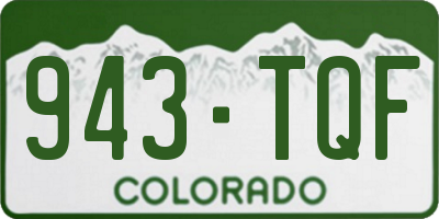 CO license plate 943TQF
