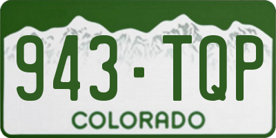 CO license plate 943TQP