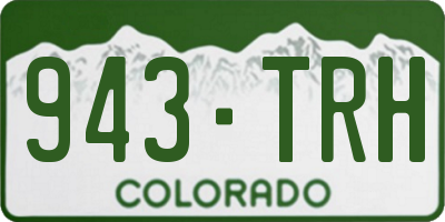 CO license plate 943TRH