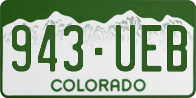 CO license plate 943UEB