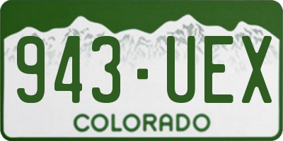 CO license plate 943UEX