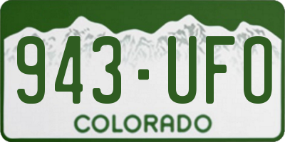 CO license plate 943UFO