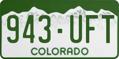 CO license plate 943UFT