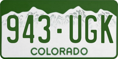 CO license plate 943UGK