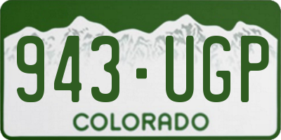 CO license plate 943UGP