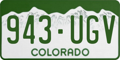 CO license plate 943UGV
