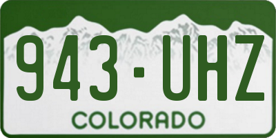 CO license plate 943UHZ