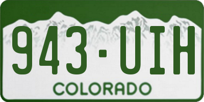 CO license plate 943UIH
