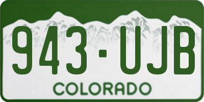 CO license plate 943UJB