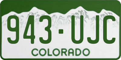 CO license plate 943UJC
