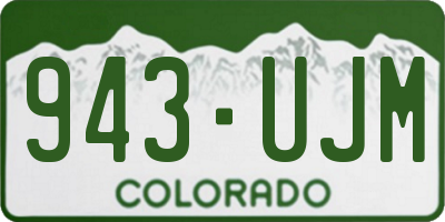 CO license plate 943UJM