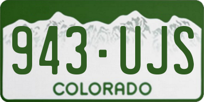 CO license plate 943UJS