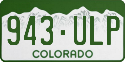 CO license plate 943ULP