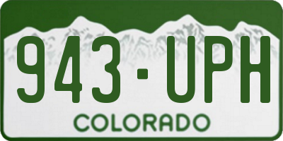 CO license plate 943UPH