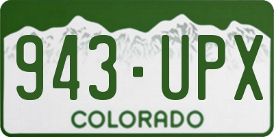 CO license plate 943UPX