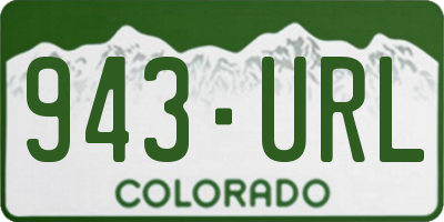 CO license plate 943URL