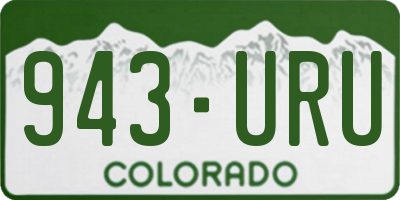 CO license plate 943URU