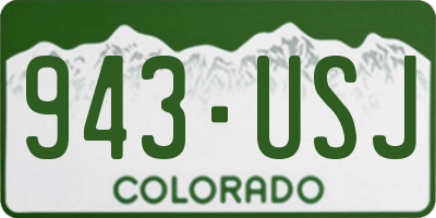 CO license plate 943USJ