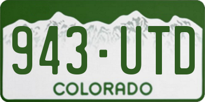 CO license plate 943UTD