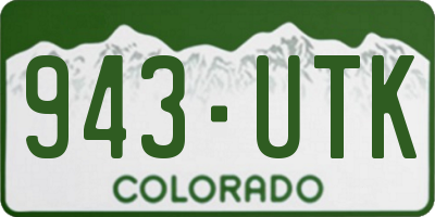 CO license plate 943UTK
