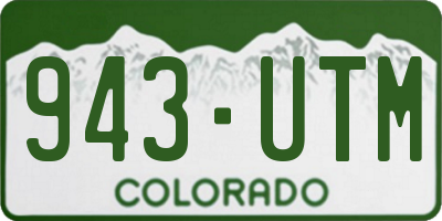 CO license plate 943UTM