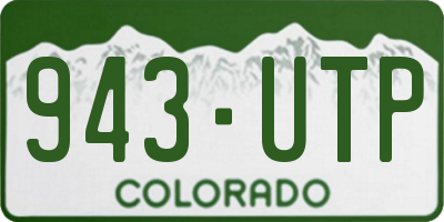 CO license plate 943UTP