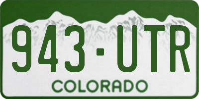 CO license plate 943UTR